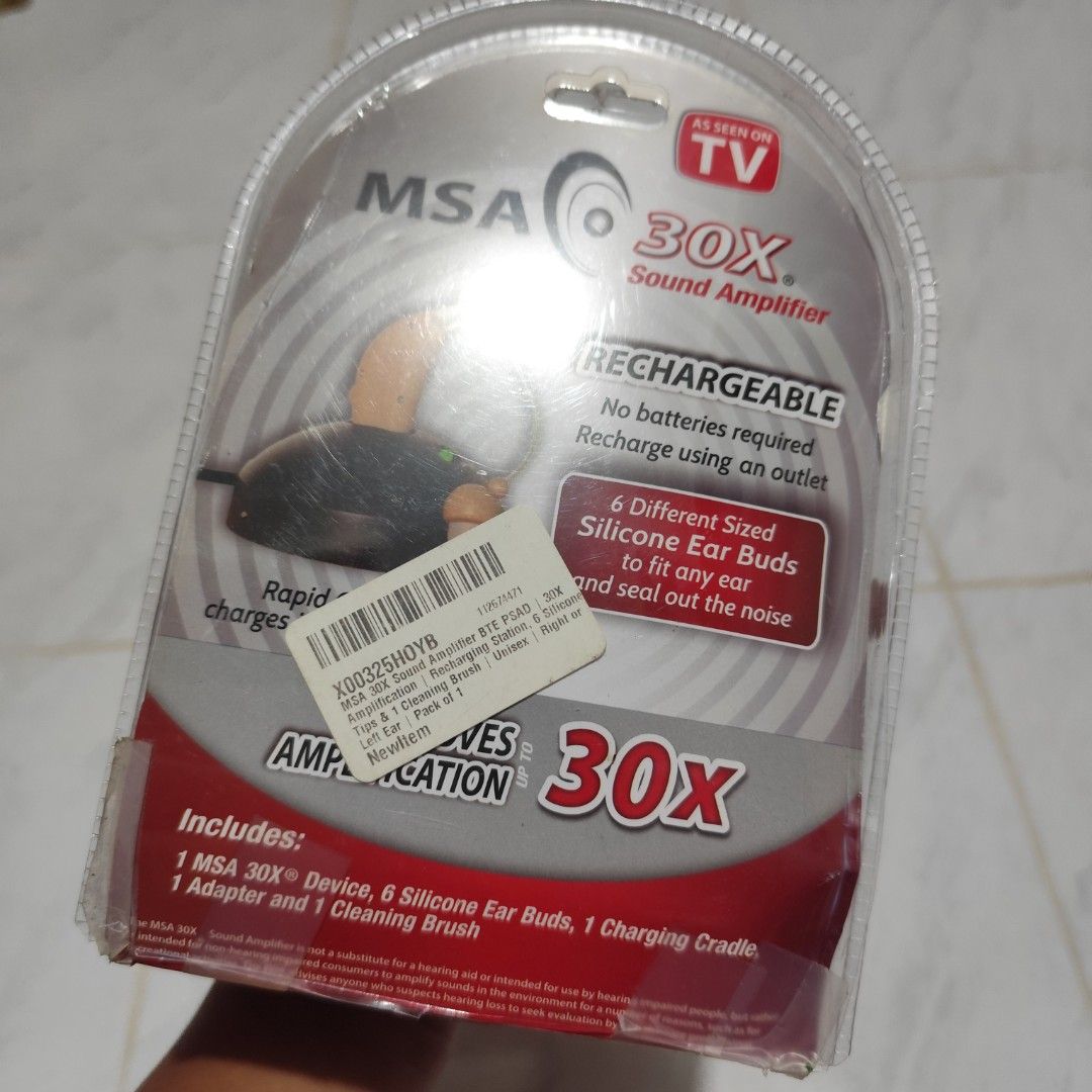 MSA 30x Sound Amplifier/ Hearing Aid (Category: Other Audio Equipment) located in Manila. Submitted by buyybustt (Listing ID 1467961306, Image 2). Description: All Details indicate na sa Box Open And Tested (Not Used) Refundable kapag hindi gumana rfs ayaw gamitin nang tatay ko brought from U.S Still Negotiable Dm lang.