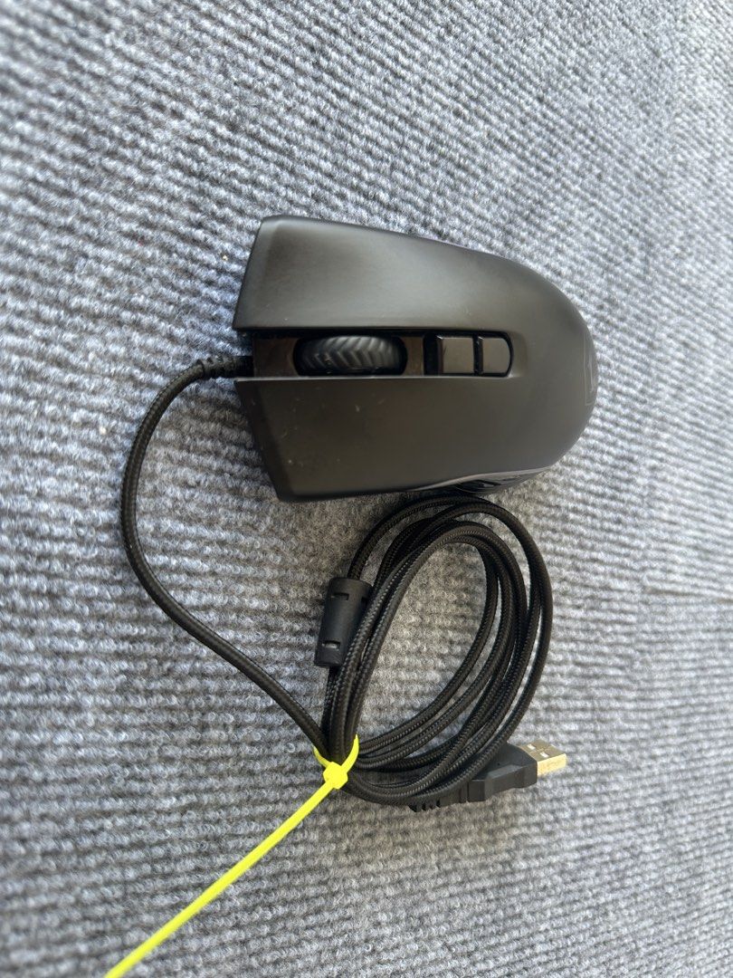 MSI Forge GM300 Gaming Mouse (Category: Mouse & Mousepads) located in Manila. Submitted by royal_vintage_thriftshop (Listing ID 1467882255, Image 3). Description: No issues No box - Model: MSI Forge GM300 Wired Gaming Mouse - Condition: Tested, 100% working, and super clean - Design: Comfortable ergonomic shape in matte black with a textured scroll wheel - Cable: Durable braided USB cable for longevity - Performance: Standard optical sensor with 