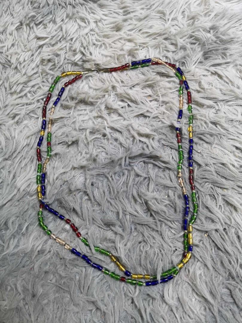 Multi Strand Handmade Glass Seed Bead Necklace (Category: Necklaces) located in Santa Cruz. Submitted by jmy_surplus.2 (Listing ID 1467911095, Image 1). Description: Size ; L - 15.2 W - 0.2 Color ; Colorful Type ; Necklace Brand ; No brand Material ; Pearl Style ; Colorful Pattern African Style Beadwork Necklace LG 117 JMY 3 Batch #225.