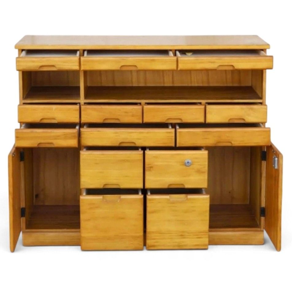 MULTI-FUNCTIONAL SOLID WOOD CONSOLE CABINET/TELEPHONE STAND/SIDEBOARD (Category: Shelves, Cabinets & Racks) located in Bulacan. Submitted by by_adette (Listing ID 1429224225, Image 3). Description: MULTI-FUNCTIONAL SOLID WOOD CONSOLE CABINET/TELEPHONE STAND/SIDEBOARD Measurements: L37.5"xW12.5"xH30.75".
