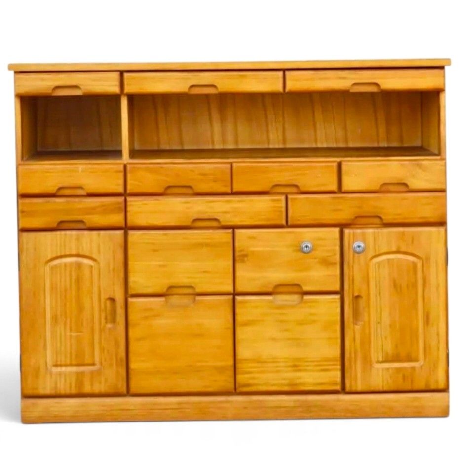 MULTI-FUNCTIONAL SOLID WOOD CONSOLE CABINET/TELEPHONE STAND/SIDEBOARD (Category: Shelves, Cabinets & Racks) located in Bulacan. Submitted by by_adette (Listing ID 1429224225, Image 1). Description: MULTI-FUNCTIONAL SOLID WOOD CONSOLE CABINET/TELEPHONE STAND/SIDEBOARD Measurements: L37.5"xW12.5"xH30.75".