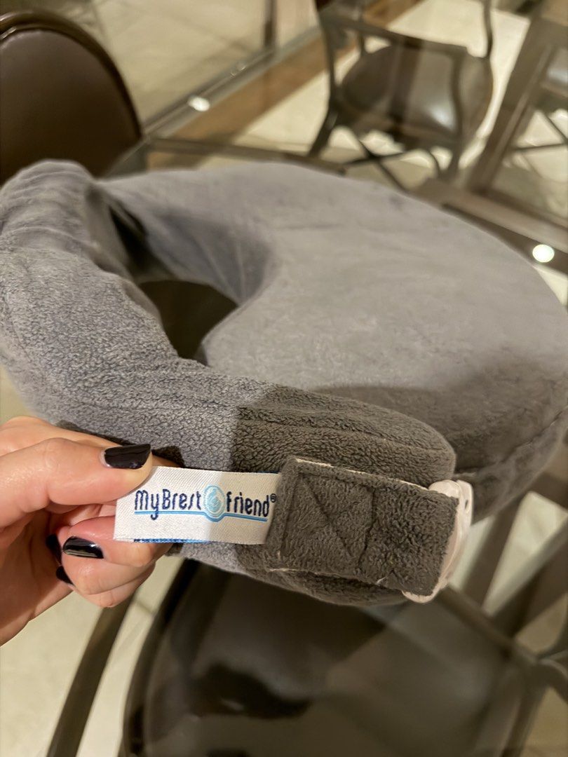 My Brest Friend Nursing Pillow Grey (Category: Breastfeeding & Bottle Feeding) located in Makati City. Submitted by inezlebron (Listing ID 1467902908, Image 3). Description: My Brest Friend nursing pillow in grey. Soft plush fabric cover with a secure wrap-around design and adjustable buckle strap. Firm foam support inside for feeding posture. Removable washable cover..