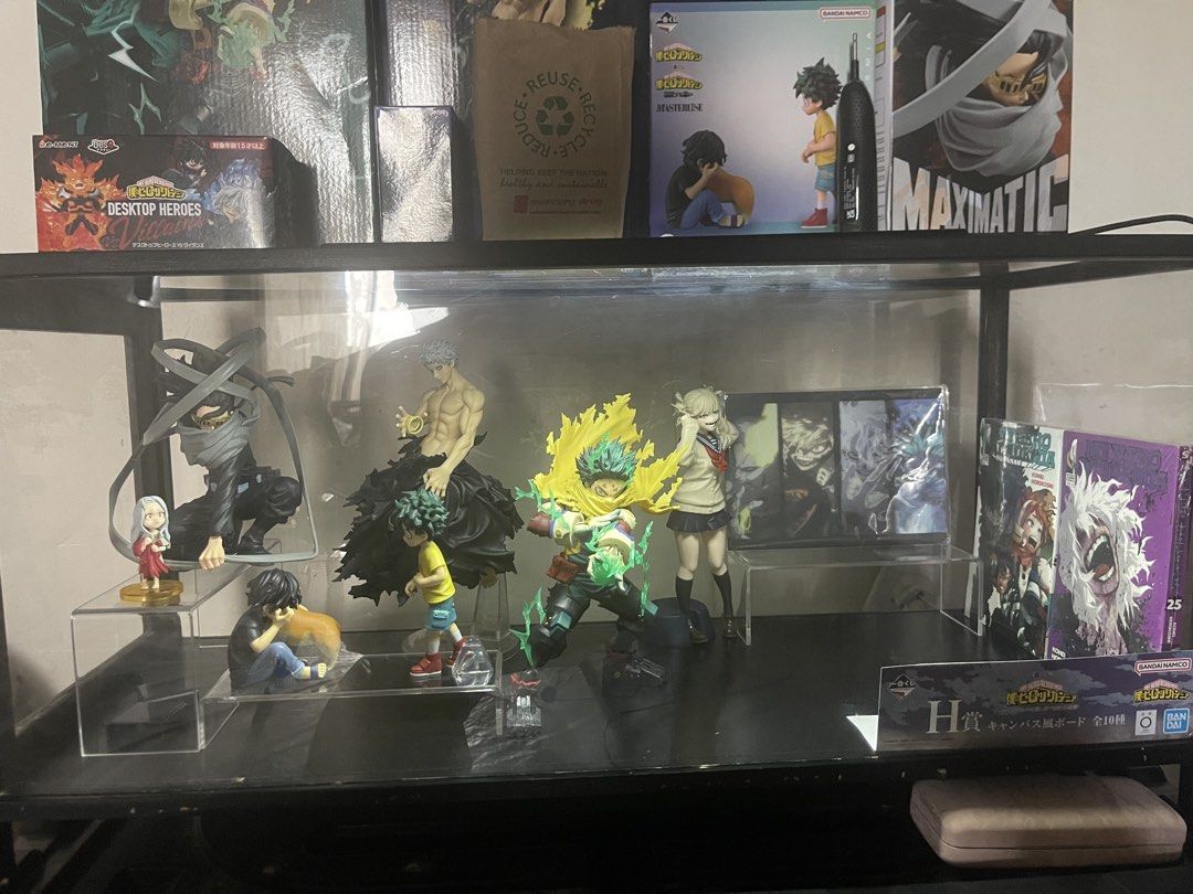 MY HERO ACADEMIA FIGURES (Category: Action & Battle Toys) located in Manila. Submitted by lalalalaa23 (Listing ID 1467903074, Image 2). Description: ALL BIB MINT CONDITION MASTERLISE “Further Beyond” All For One - 4500 MASTERLISE “Further Beyond” Izuku Midoriya - 10000 MASTERLISE “Conflicting Feelings” Izuku Midoriya & Tenko Shimura - 4500 MAXIMATIC Eraser Head - 850 Glitters & Glamour Toga Himiko - 850 Go Beyond Panel - 350 Manga Volume 25 (SEAL
