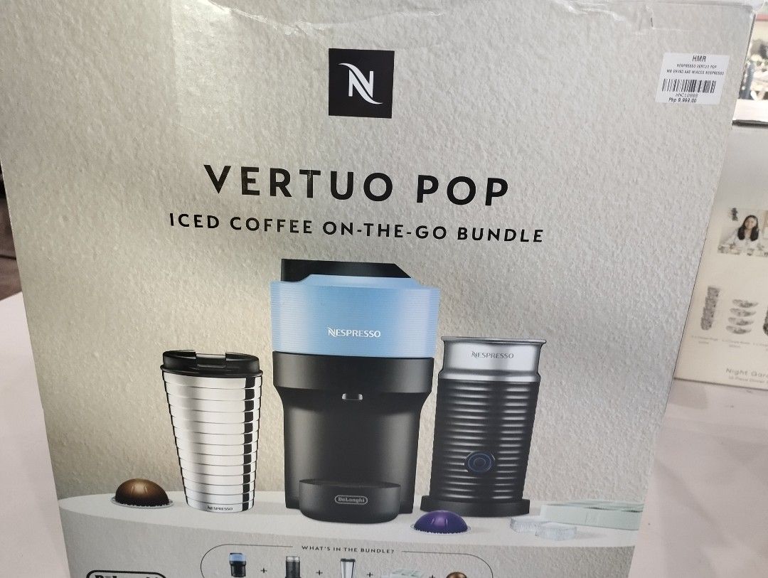 NESPRESSO VERTUO POP (Category: Coffee Machines & Makers) located in Caloocan City. Submitted by dhiony (Listing ID 1467907752, Image 1). Description: -VERTUO POP ICED COFFEE ON THE GO BUNDLE -COMPLETE ACC -W/ WARRANTY / SALES INVOICE - WE ACCPET CARD PAYMENT/GCASH.