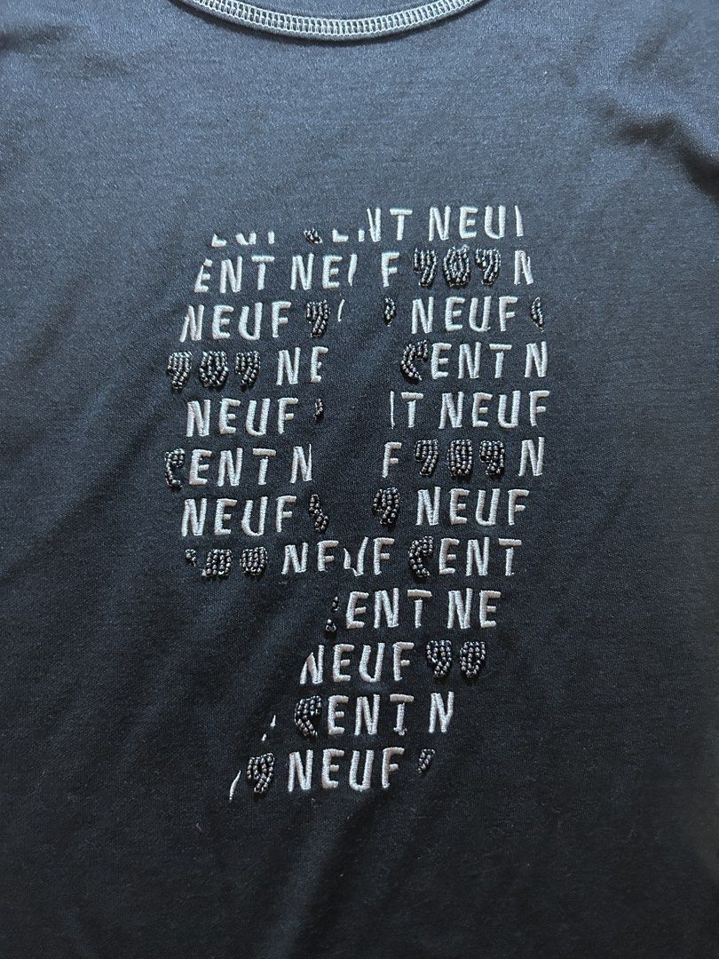 Neuf Cent Neuf Black Long-Sleeve Typography Top Size 40 (Category: Longsleeves) located in Dipolog. Submitted by adrian281994 (Listing ID 1467945930, Image 2). Description: .