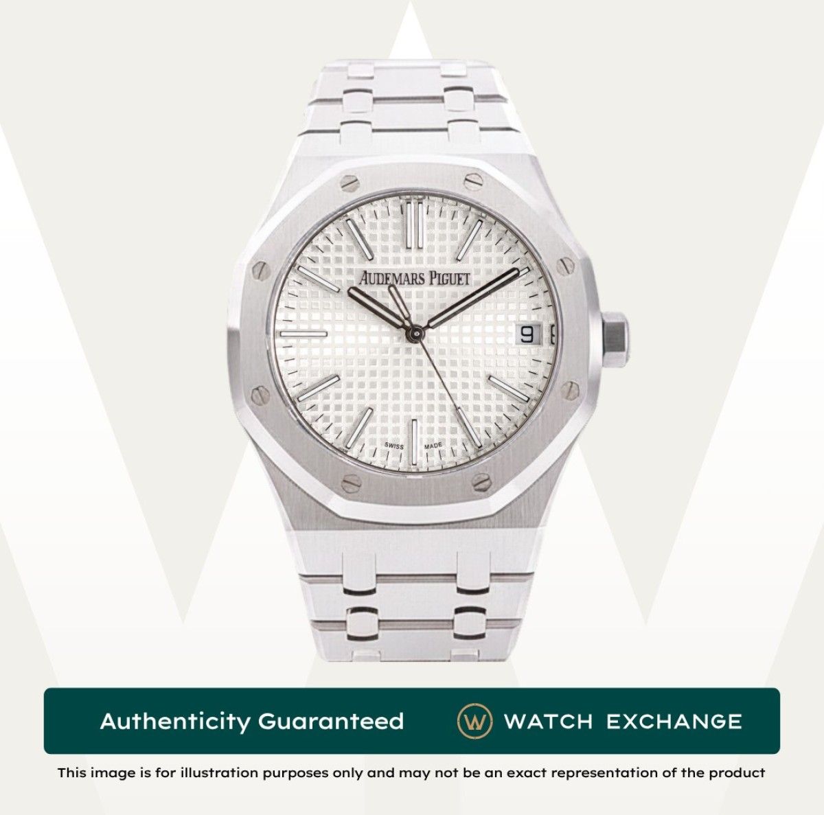 [New] Audemars Piguet Royal Oak Bracelet 15510ST.OO.1320ST.08 15510ST AP Silver (White) Dial Z29551 Oct 2026 (Category: Watches) located in Singapore. Submitted by watchexchange.sg (Listing ID 1467864881, Image 1). Description: [New] Audemars Piguet Royal Oak Bracelet 15510ST.OO.1320ST.08 15510ST AP Silver (White) Dial Z29551 Oct 2026 Price: $60,900 Brand: Audemars Piguet Model: 15510ST.OO.1320ST.08 Condition: New Dial: Silver (White) Case Diamet