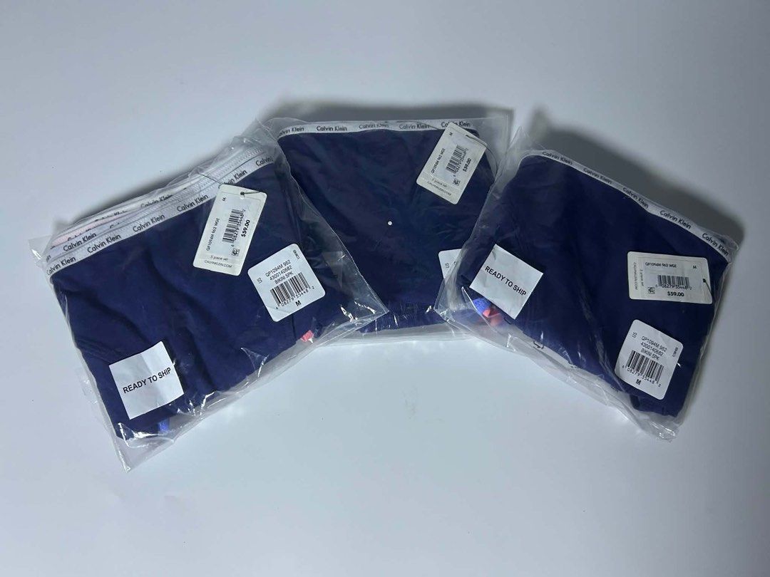 New Calvin Klein Bikini 5pk (Category: Undergarments & Loungewear) located in Pasig City. Submitted by apparelism.mnl (Listing ID 1467921765, Image 2). Description: 3 packs available Size: Medium Retail price 3,700 Our price 2,500 100% Original from US Lalamove/LBC Only Gcash/Bank Transfer Location: Cainta Rizal No to Lowball offers.