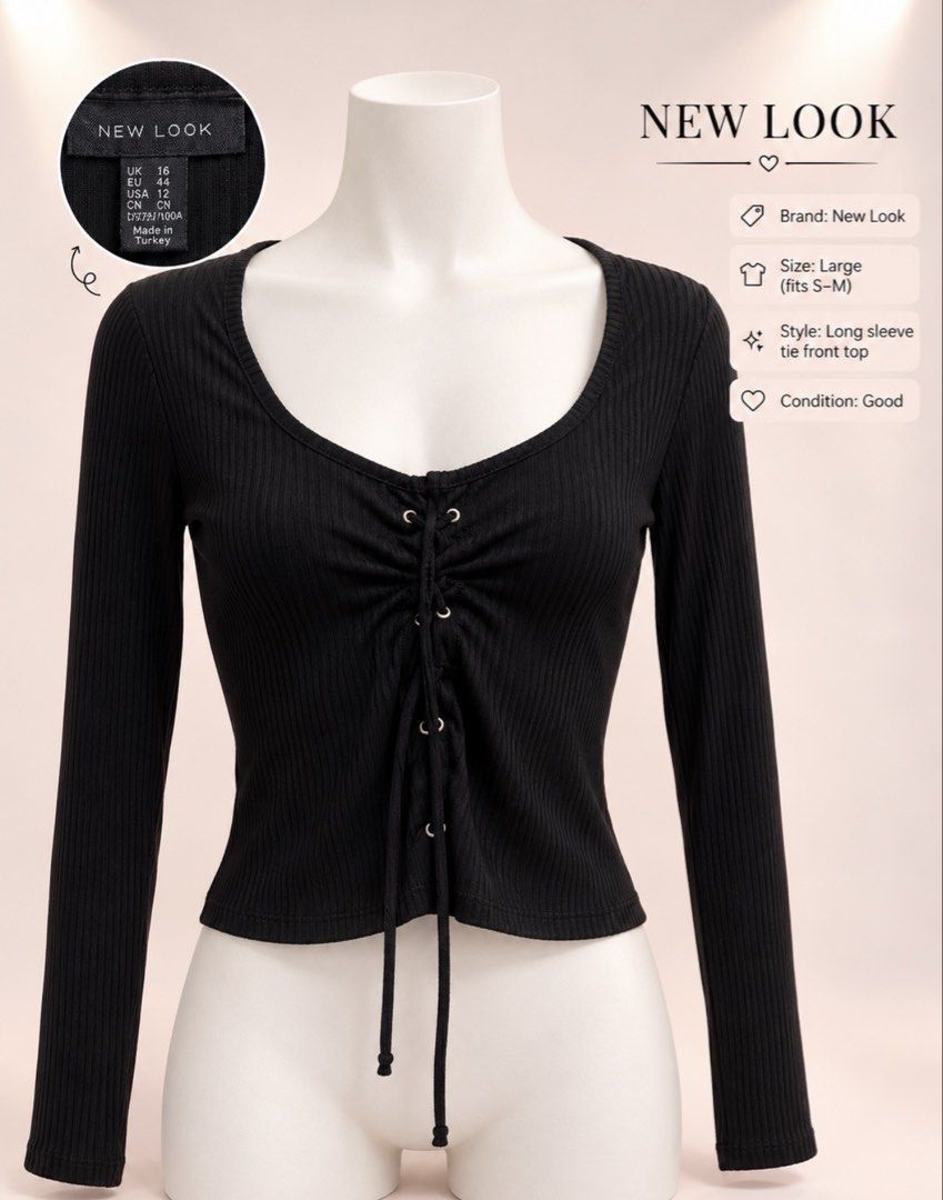 New look longsleeves top (Category: Blouses) located in Manila. Submitted by niknakabdu11036 (Listing ID 1467924689, Image 1). Description: .