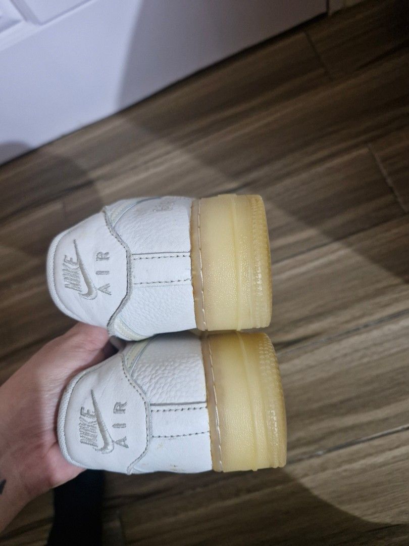 Nike Air Force 1 Gore-Tex White Gum (Category: Sneakers) located in Mandaluyong City. Submitted by papabrodie (Listing ID 1468019324, Image 3). Description: - Model: Nike Air Force 1 Gore-Tex Edition - Material: White leather and canvas upper with durable gum soles - Design: Subtle branding near the heel for a clean look - Inclusions: Original laces included - Condition: Normal wear on the tread and uppers, still in solid, wearable condition - We