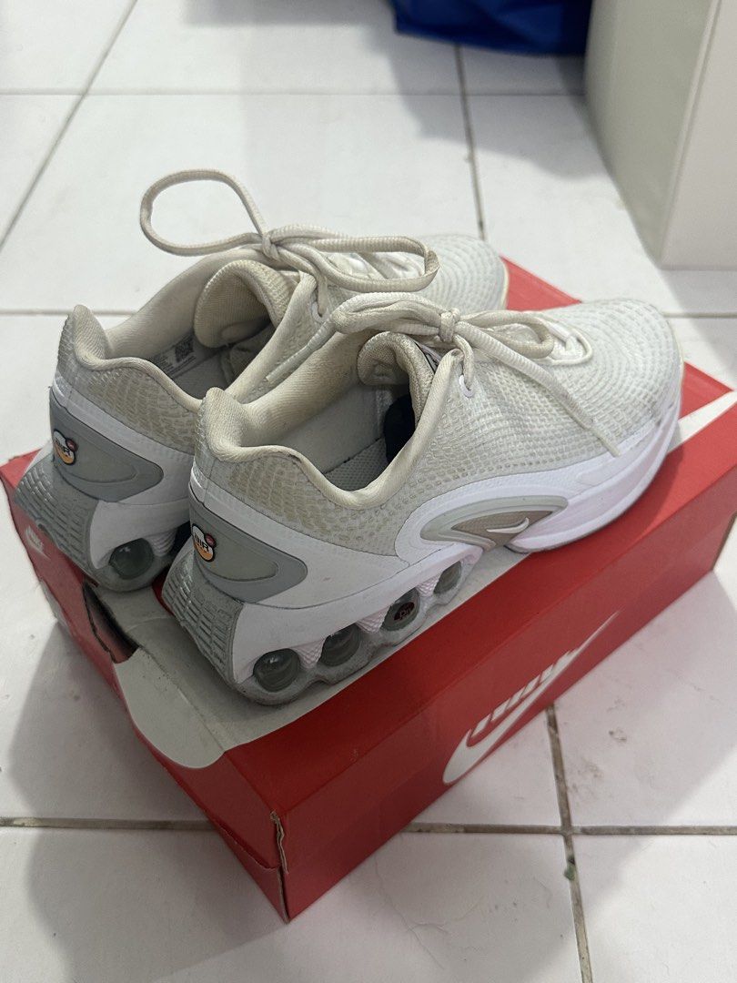 Nike Air Max Dn GS Triple White (Category: Sneakers) located in Pasay City. Submitted by kzhoshi (Listing ID 1467971583, Image 2). Description: barely worn (only abt 3 times) with original box Size 6 womens.
