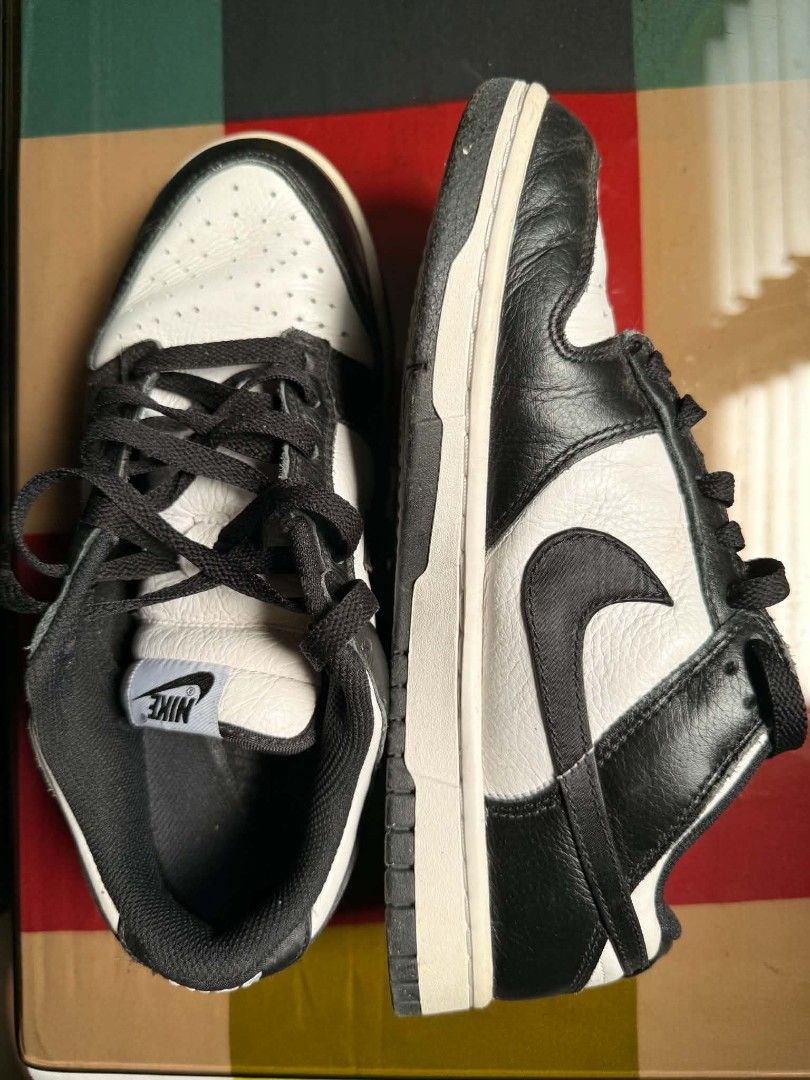 Nike Dunk Low Black White Panda (Category: Sneakers) located in San Fernando. Submitted by misisnidrei26 (Listing ID 1467978226, Image 1). Description: - Model: Nike Dunk Low 'Panda' - Colorway: Iconic black and white - Materials: White leather base with black overlays, black laces, and matching inner lining - Condition: Rubber soles show normal wear - Style: Timeless everyday kicks that effortlessly match any casual outfit.