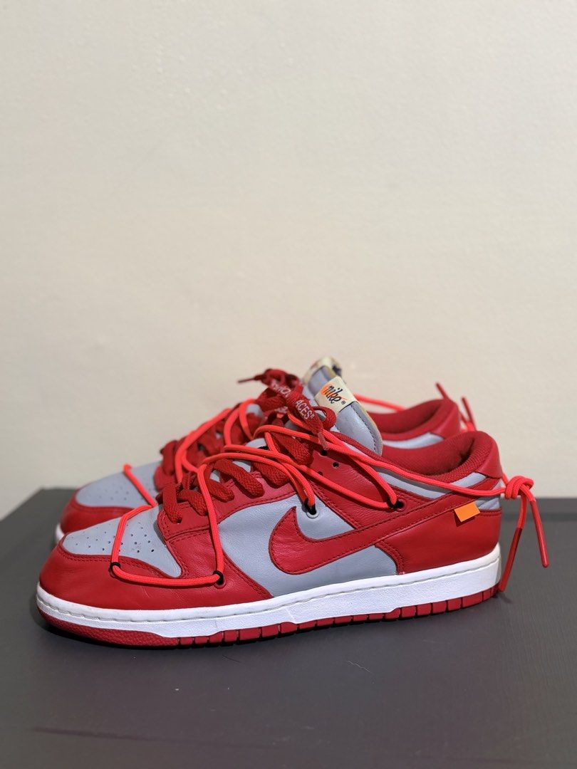 Nike Dunk Low Off-White University Red (Category: Sneakers) located in Baguio. Submitted by snkr.essence (Listing ID 1467976275, Image 1). Description: Nike Dunk Low Off-White University Red Size: 9 US 8 UK 27 CM Condition: Used Inclusions: Pair only Price: ₱8,800 + SF Check us out on: IG: snkr.essence Carousell: snkr.essence 🚚 📦Shipping Thru J&T (₱200 SF) 📍Baguio City - 2600.