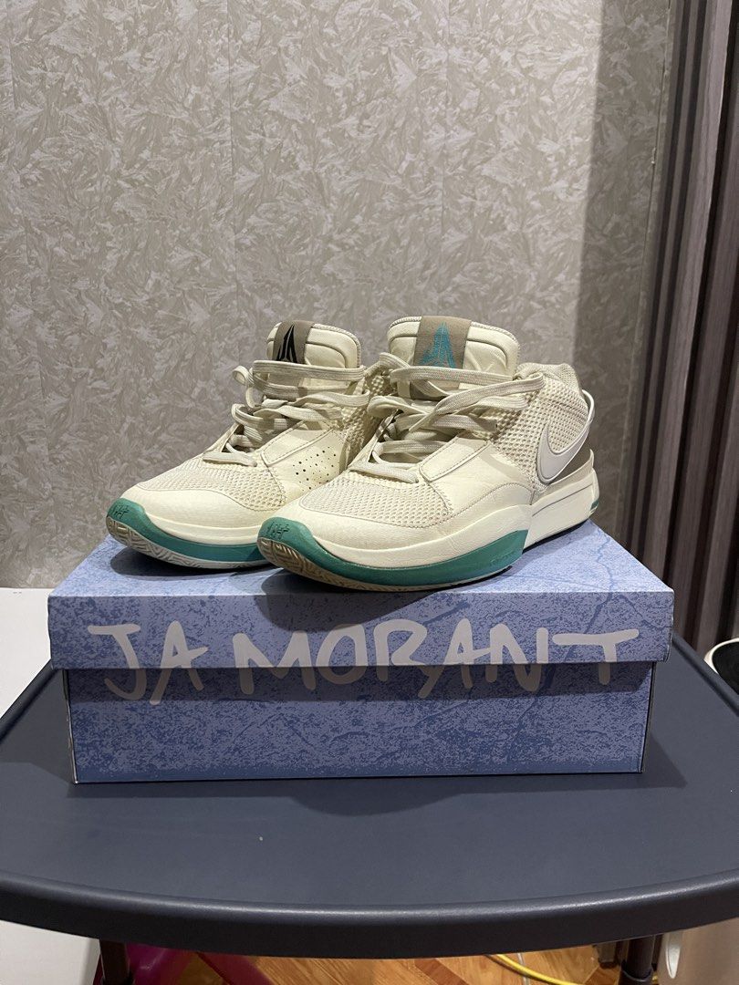 Nike Ja 1 EP Coconut Milk (Category: Sneakers) located in Quezon City. Submitted by miggyxz (Listing ID 1468053533, Image 1). Description: - Model: Nike Ja 1 EP - Colorway: Coconut Milk - Size: US Men's 9 / Women's 10.5 - Condition: used but good - Issue: 6x used and little dirty - Inclusion: Original box included.