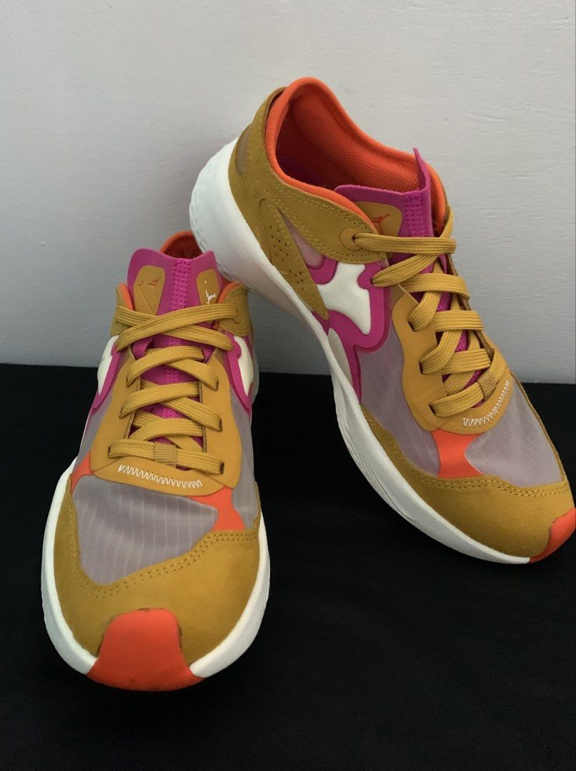Nike Jordan Delta 3 (Category: Sneakers) located in Manila. Submitted by meimei6767 (Listing ID 1467923208, Image 1). Description: - Brand: Jordan Delta 3 - Size: US 6.5 - Colorway: Vibrant orange, pink, mustard yellow, and white - Materials: Translucent ripstop mesh upper with premium suede overlays - Condition: Used / Very Good Condition - No box.