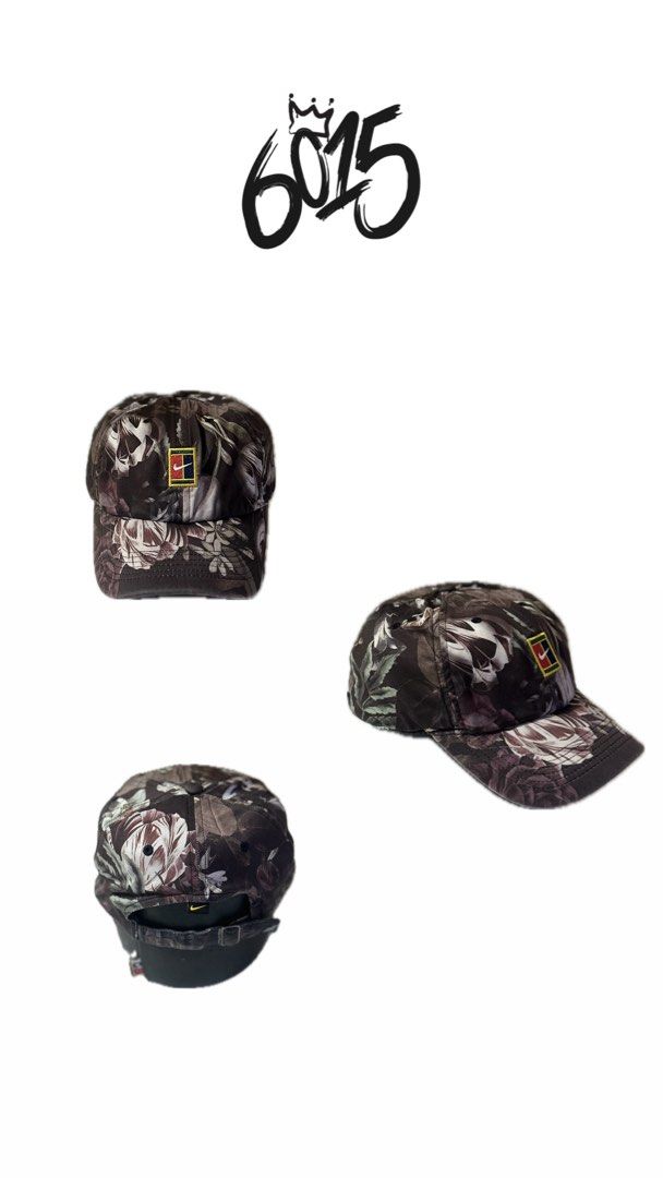 Nike tennis floral dad hat (Category: Caps & Hats) located in Cebu City. Submitted by HypeBae (Listing ID 1468011570, Image 1). Description: FREESHIP SURE BUYER AUTHENTIC ONE SIZE FITS ALL.