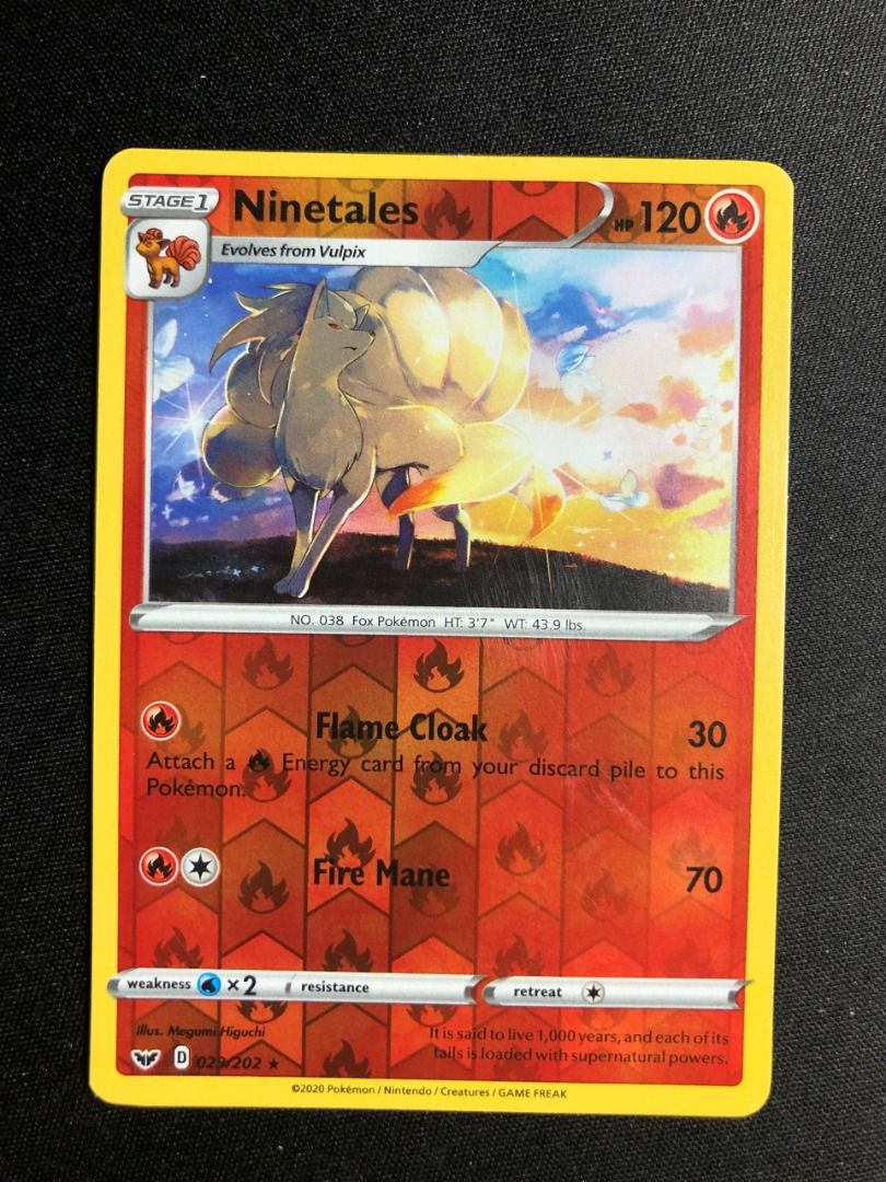 Ninetails 032/202 Rare (Category: Raw Singles) located in Marikina City. Submitted by aj12thekid (Listing ID 1467889479, Image 1). Description: 📌 𝗣𝗟𝗘𝗔𝗦𝗘 𝗥𝗘𝗔𝗗 𝗕𝗘𝗙𝗢𝗥𝗘 𝗕𝗨𝗬𝗜𝗡𝗚 𝗡𝗶𝗻𝗲𝘁𝗮𝗶𝗹𝘀 𝟬𝟯𝟮/𝟮𝟬𝟮 - 𝗥𝗲𝘃𝗲𝗿𝘀𝗲 𝗛𝗼𝗹𝗼𝗳𝗼𝗶𝗹 [𝗦𝘄𝗼𝗿𝗱 & 𝗦𝗵𝗶𝗲𝗹𝗱] 🏷️𝗣𝗥𝗜𝗖𝗘: ₱170 𝗜𝗡𝗙𝗢: ℹ️: Authentic ℹ️: For any flaws please refer to the pictures ℹ️: Can provide additional pics and vids if requested 𝗟𝗢𝗖𝗔𝗧𝗜𝗢�