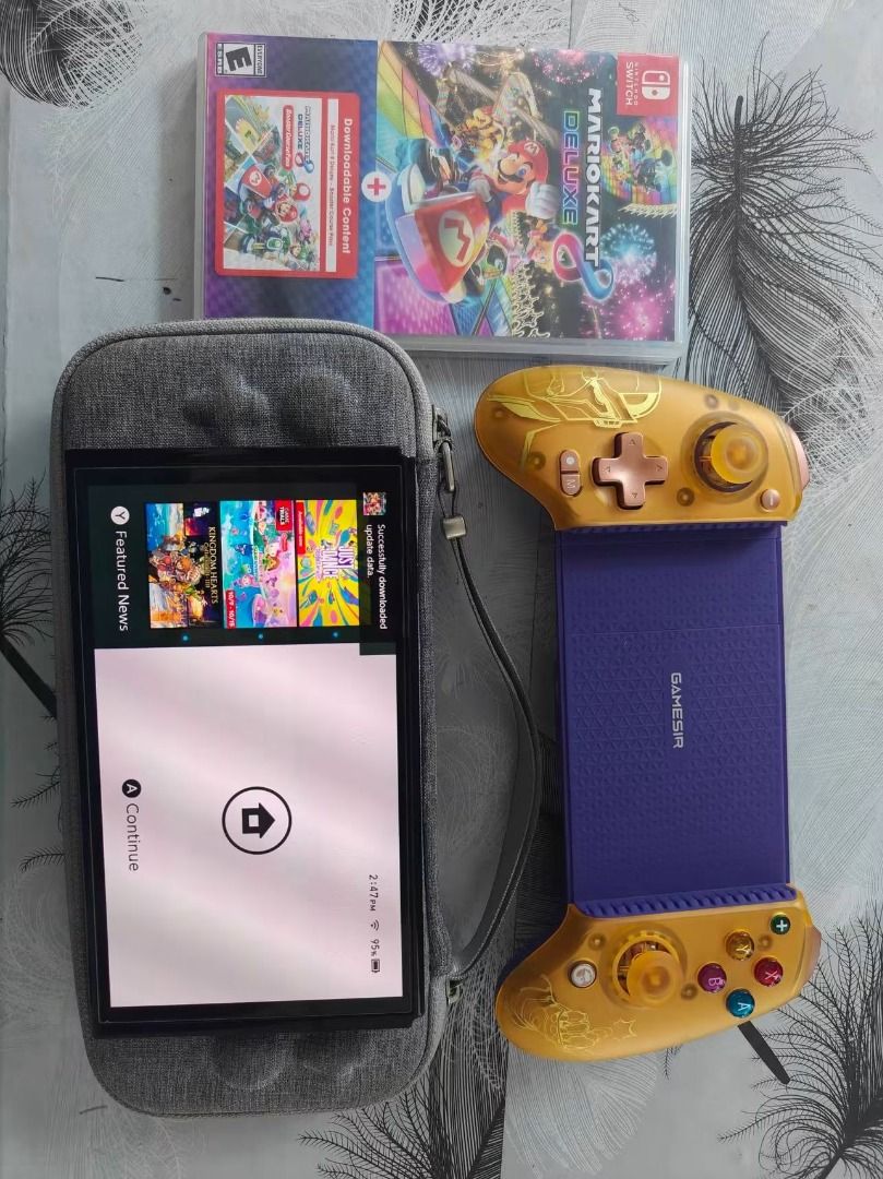 Nintendo Switch Console, Games, and GameSir G8 Mobile Controller (Category: Nintendo) located in Caloocan City. Submitted by oliverval61534 (Listing ID 1467979692, Image 1). Description: RUSH SELLING ASAP NEGOTIABLE Nintendo Switch OLED Tablet with Charger and Dock with Tomtoc Case (NO JOYCONS) With Thanos Gamesir G8 Plus Controller With Mario Kart 8 + Booster Course Pass Manila Area 14500 *pwede din separate OLED Tablet-8k Thanos Gamesir G8+-250