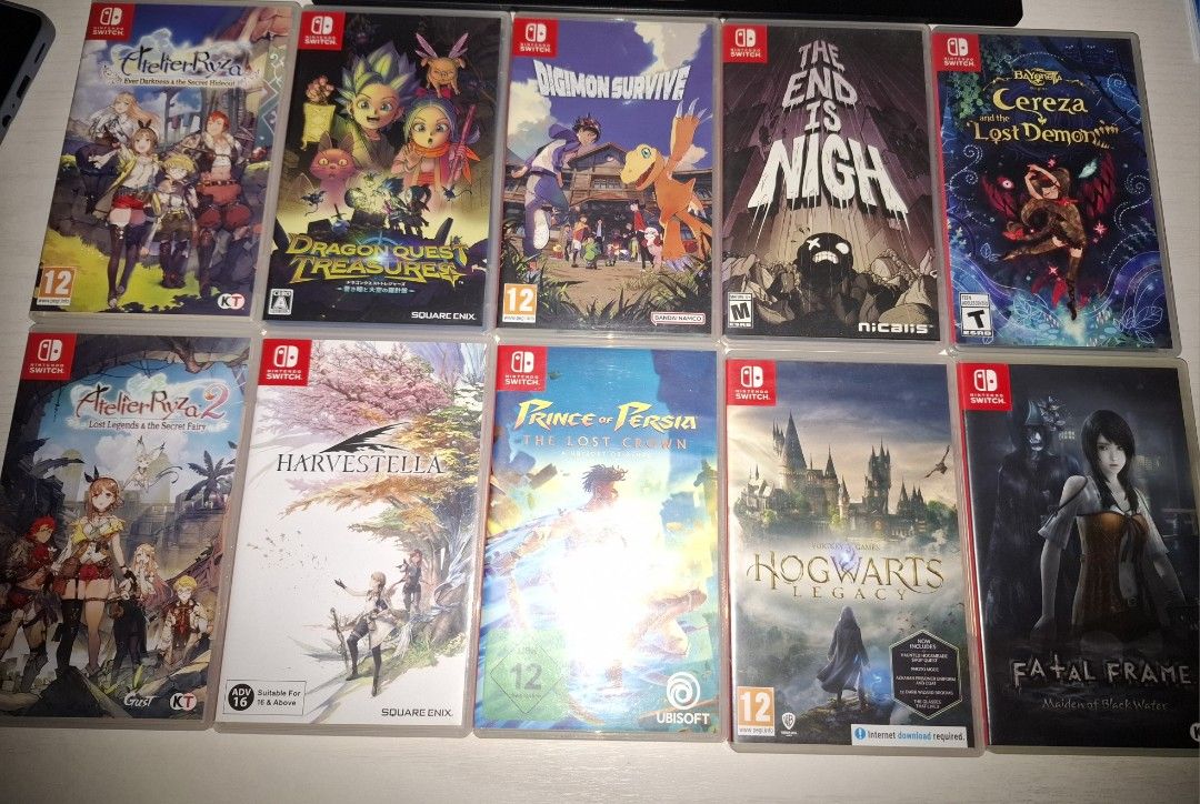 Nintendo Switch Games Various Titles (Category: Nintendo) located in Caloocan City. Submitted by alarconjoh37633 (Listing ID 1467840531, Image 1). Description: - 10 Nintendo Switch physical game cartridges available for sale - All games come with their original standard plastic cases - Available titles: * Atelier Ryza - 1.3K * Atelier Ryza 2 -1.3K * Dragon Quest Treasures - 1.2K * Digimon Survive - 1.2K * The End Is Nigh - 1K * Bayonetta Origins 