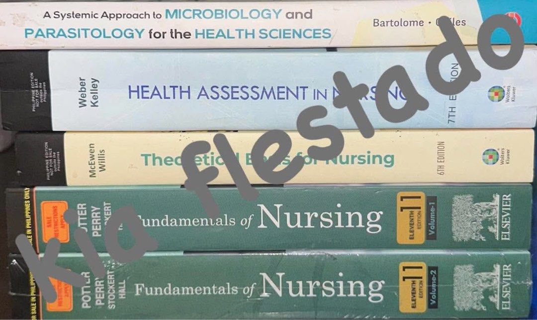 Nursing Books (Category: Textbooks) located in Manila. Submitted by calmforest-827be0 (Listing ID 1467966598, Image 1). Description: 📢 NURSING BOOKS FOR SALE ‼️ 📌 THEORETICAL BASIS FOR NURSING 6TH EDITION (MELANIE MCEWEN, EVELYN M. WILLS) ₱1,200 📌 FUNDAMENTALS OF NURSING 11TH EDITION VOLUME 1&2 (POTTER, PERRY, STOCKERT, HALL) ₱2,500 (volume 2 is still sealed) 📌 HEALTH ASSESSMENT IN NURSING 7TH ED (WEBBER, KELLY) ₱1,200 📌 A SYSTEMIC APPROACH 