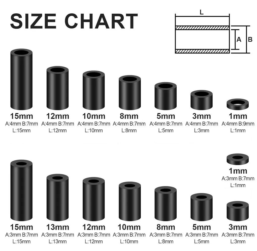 NYLON STANDOFF SPACER BUSHING PLASTIC for PCB PC CASE MOTHERBOARD LED ELECTRONICS, 1-PC per ORDER (Category: Electrical, Adaptors & Sockets) located in Quezon City. Submitted by besteinpc (Listing ID 1467942363, Image 1). Description: NYLON STANDOFF SPACER BUSHING PLASTIC for PCB PC CASE MOTHERBOARD LED ELECTRONICS, 1-PC per ORDER FEATURES: INNER DIAMETER 👉A. 3mm (LENGTH x CENTER DIAMETER) 👉a. 1x3mm 👉b. 3x3mm 👉c. 5x3mm 👉d. 8x3mm 👉e. 10x3mm 