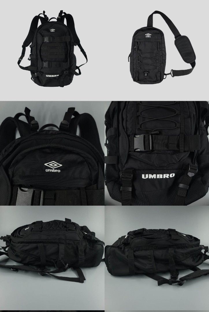 OG Umbro Danker Utility Backpack 2in1 (Category: Backpacks) located in Taguig. Submitted by handpickedreplay (Listing ID 1467988915, Image 2). Description: OG Umbro Danker Utility Backpack 2in1 ⛔ Good as new condition. ₱19,200 store price. Backpack with body bag. Korea release, wala pa sya here sa PH. ⛔ Colorrate: 10/10, Black na black pa. 🏷️ 4300 only Taguig City Location, No COD.