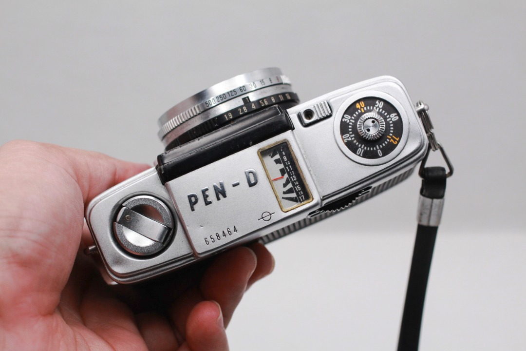 Olympus Pen-D [Half-Frame] (Category: Cameras) located in Marikina City. Submitted by musashixmusashi (Listing ID 1466589520, Image 3). Description: ₱2,000 fixed condition: 7/10 [visible signs of wear] • glass has wipe marks and minor fungus • clear viewfinder with clear frame lines function: 10/10 [no issues] • speeds and apertures work • light meter works • frame counter works • film advance and rewind work • pc sync port (for flash) works incl