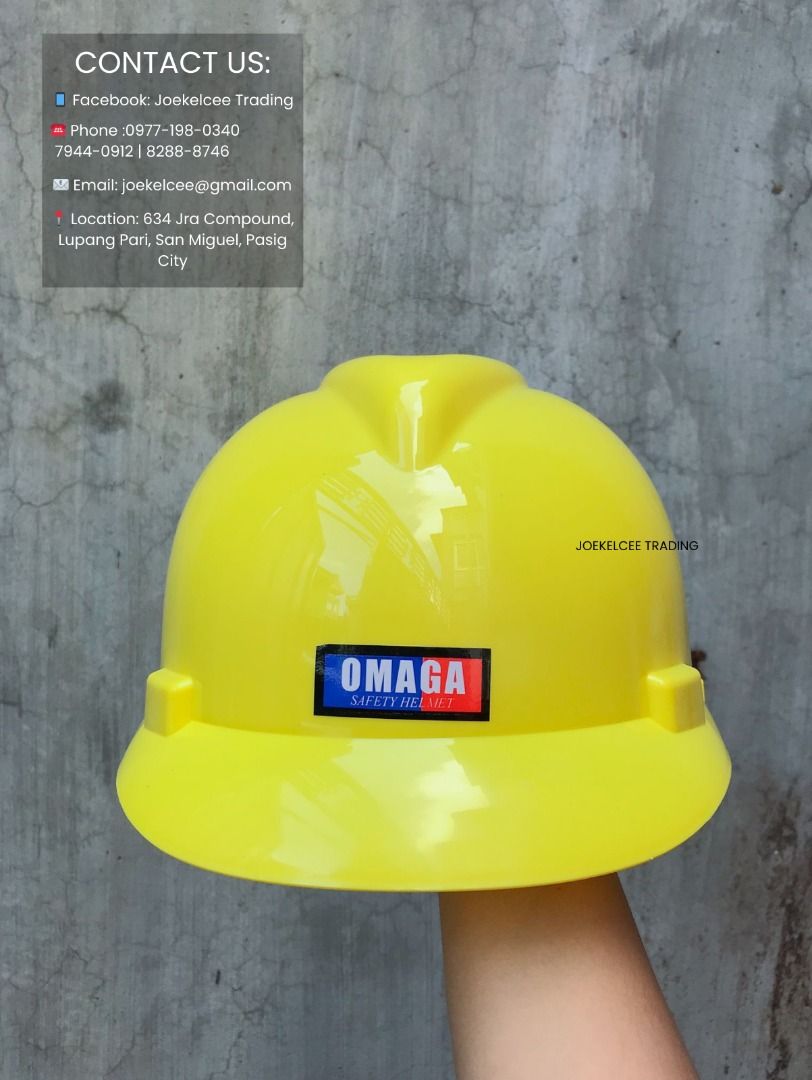 Omaga Safety Helmet Construction Hard Hat (Category: Caps & Hats) located in Caloocan City. Submitted by epicdragon.cf8b55 (Listing ID 1467857164, Image 2). Description: -SAFETY HELMET CONSTRUCTION HARD HAT BRAND: OMAGA JUST CALL US / Pm me for more info. -09971763227 LOOK FOR : Angelina Address: 634 JRA COMPOUND LUPANG PARI SAN MIGUEL PASIG CITY WEBSITE: http://jocelynesidera30.wibsite.com/joekelceetrading email: [hidden information].