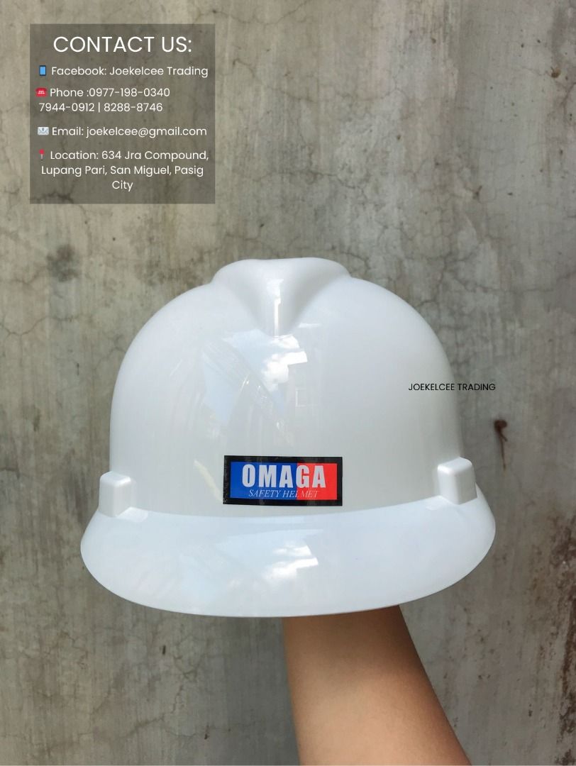 Omaga Safety Helmet Construction Hard Hat (Category: Caps & Hats) located in Caloocan City. Submitted by epicdragon.cf8b55 (Listing ID 1467857164, Image 3). Description: -SAFETY HELMET CONSTRUCTION HARD HAT BRAND: OMAGA JUST CALL US / Pm me for more info. -09971763227 LOOK FOR : Angelina Address: 634 JRA COMPOUND LUPANG PARI SAN MIGUEL PASIG CITY WEBSITE: http://jocelynesidera30.wibsite.com/joekelceetrading email: [hidden information].