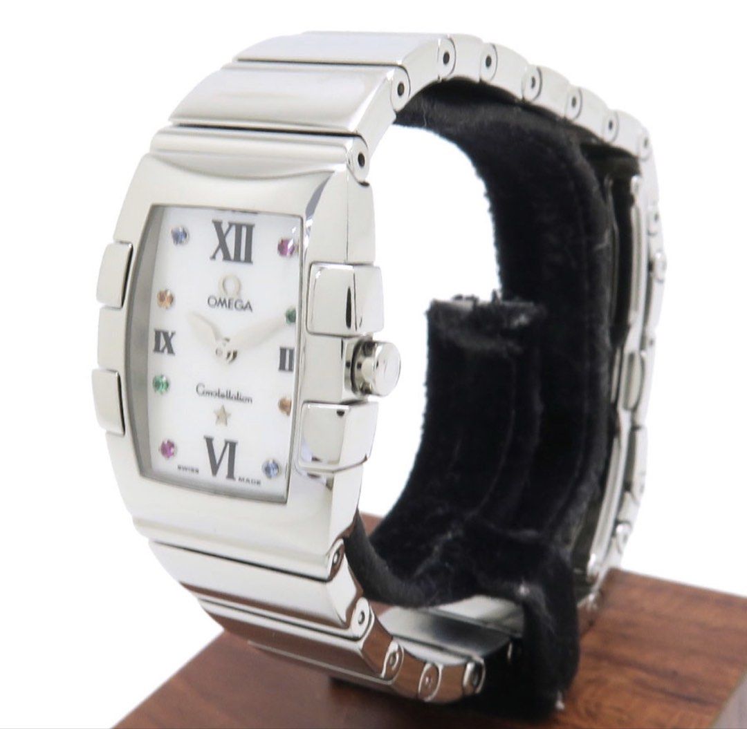 Omega Constellation Mini Quadrella 1584.79 16.5cm (Category: Luxury Watches) located in Las Pinas. Submitted by daisuki_japan_luxury_by_reiko (Listing ID 1467850475, Image 2). Description: Product name Constellation Mini Quadrella Product number 017887B Model number 1584.79 brand omega Product Type clock Retailers Sanoya Main Store material SS Stainless Steel rank A size W:20mm x H:25mm sex Women's accessories Sanoya 1-Year Warranty remarks Quart