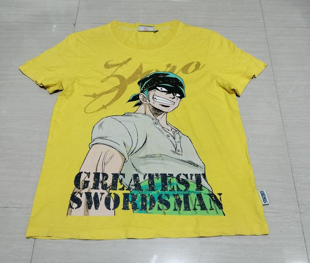 ONE PIECE ZORO ANIME SHIRT (Category: Tshirts & Polo Shirts ) located in Sariaya. Submitted by social_animalz (Listing ID 1467994145, Image 1). Description: 20 x 26.5 needs washing only, slightly loose neckline shipping fee is not included.