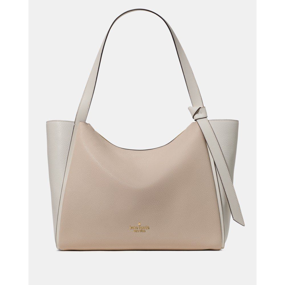 💯ORIGINAL KATE SPADE KNOTT LARGE ZIPPER TOTE (Category: Tote Bags) located in Quezon City. Submitted by ashongsstore (Listing ID 1467865827, Image 2). Description: ✨K♠️TE SP♠️DE COLLECTION✨ 🇵🇭AVAILABLE🇵🇭 Knott Tote Bag with Zipper Our Knott tote bag gets the Monday morning nod. Crafted in durable pebbled leather with a zip closure and interior slip pocket, it keeps the day organized without looking like it’s trying. The shoulder strap sits e