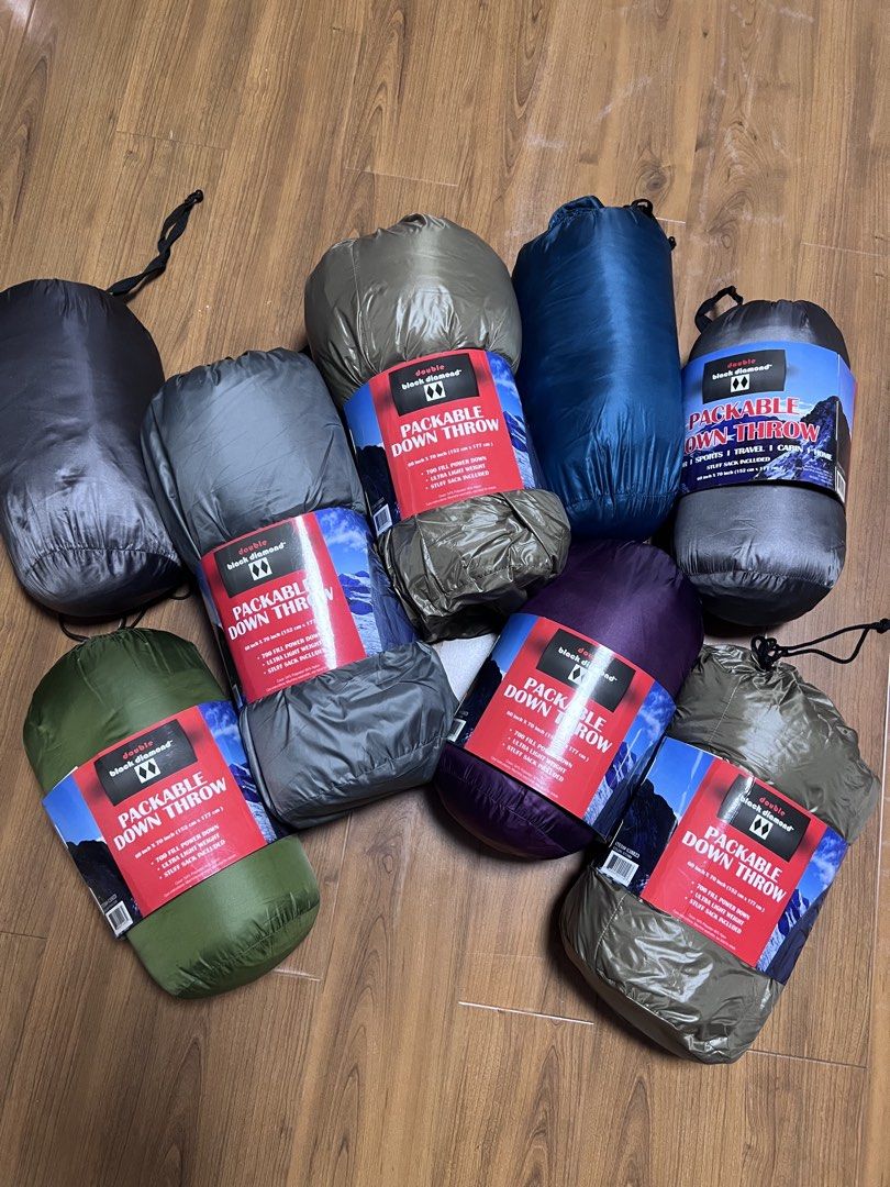 Packable down throw blanket for camping/ outdoor/ car/ couch/ chill (Category: Hiking & Camping) located in Quezon City. Submitted by mydusty (Listing ID 1467902799, Image 1). Description: Packable down throw blankets 700 fill power down 60x70 inches Ultra light weight Sold per piece.
