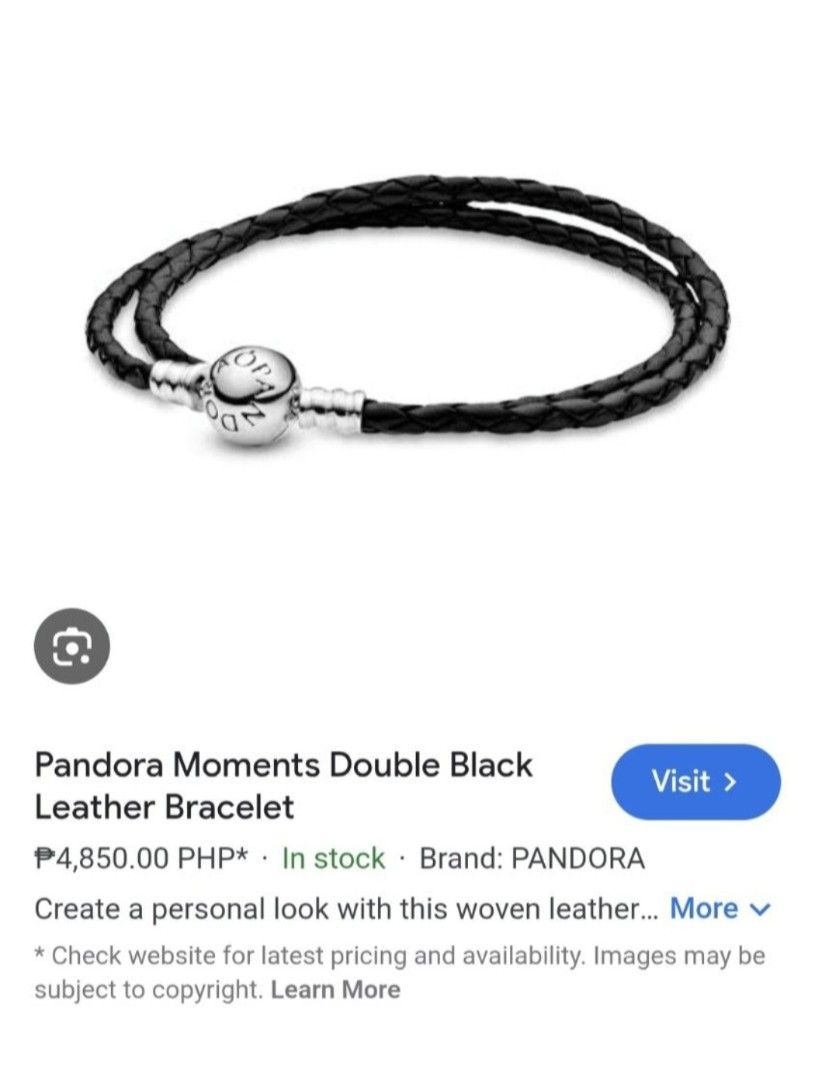Pandora Moments Double Black Leather Bracelet (Category: Bracelets) located in Imus. Submitted by epicfish.829b4c (Listing ID 1467931024, Image 3). Description: - 100% Genuine Pandora bracelet - Black braided double leather strap for a chic look - Sterling silver ball clasp with engraved Pandora logo - Secure snap closure for all-day wear - Versatile minimalist style Imus Cavite.