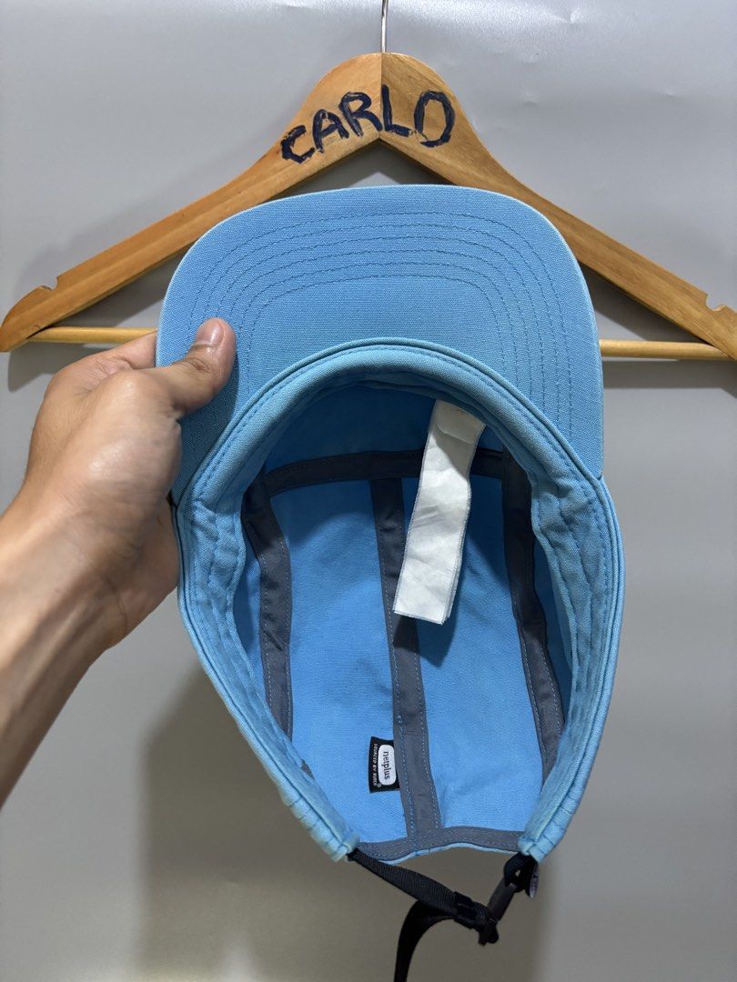 PATAGONIA BUILT TO ENDURE 5 PANEL (Category: Caps & Hats) located in Bayambang. Submitted by lo_keythrifting (Listing ID 1467887867, Image 3). Description: - Authentic light blue Patagonia cap - Condition: Excellent condition - Classic 5-panel design with embroidered front logo - Adjustable black strap with secure buckle closure - Built with sustainable NetPlus recycled fishing net material - Clean interior lining with original tags still attache