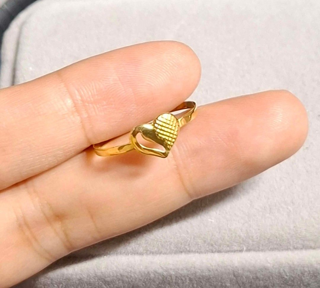 Pawnable Gold Dotted Heart Ring (Category: Accessory Holder, Box & Organizers) located in Manila. Submitted by momshykcaaonlineshop (Listing ID 1468055777, Image 1). Description: 💯 Pawnable Gold Jewelries Onhand and Ready to Ship 1 day process Payment first Direct ship to your address Ship via LBC.