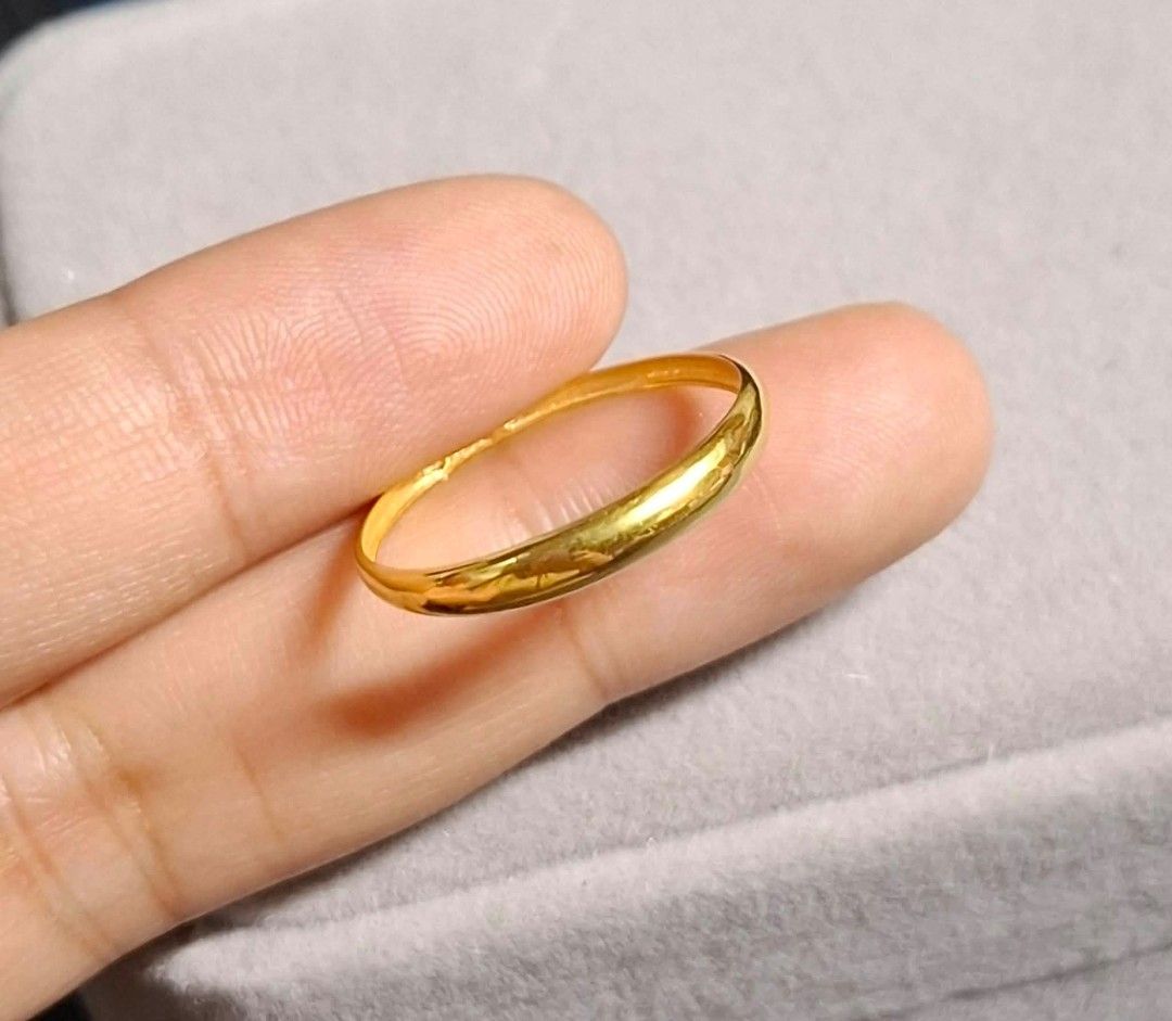 Pawnable Gold Plain Band Ring (Category: Rings) located in Manila. Submitted by momshykcaaonlineshop (Listing ID 1468056165, Image 1). Description: 💯 Pawnable Gold Jewelries Onhand and Ready to Ship 1 day process Payment first Direct ship to your address Ship via LBC.