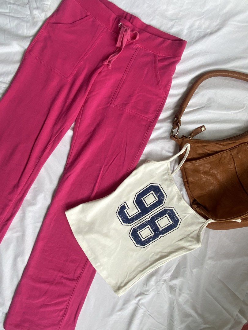 Pink Y2k Set (Category: Sets or Coordinates) located in Tumauini. Submitted by bihisbyme (Listing ID 1467997185, Image 2). Description: Sizes: Top - can fit small (size on tag) upto medium body frame Bottom - waist: 27-30 inches ; length:39 inches Issues: Top - Brandnew (Bershka) Bottom - thrift, no issue (SOBRANG GANDA HUHU🥹 will keep if walang bibili) Prices: Mine₱520 Happy shopping!! 🛒 🛍️.