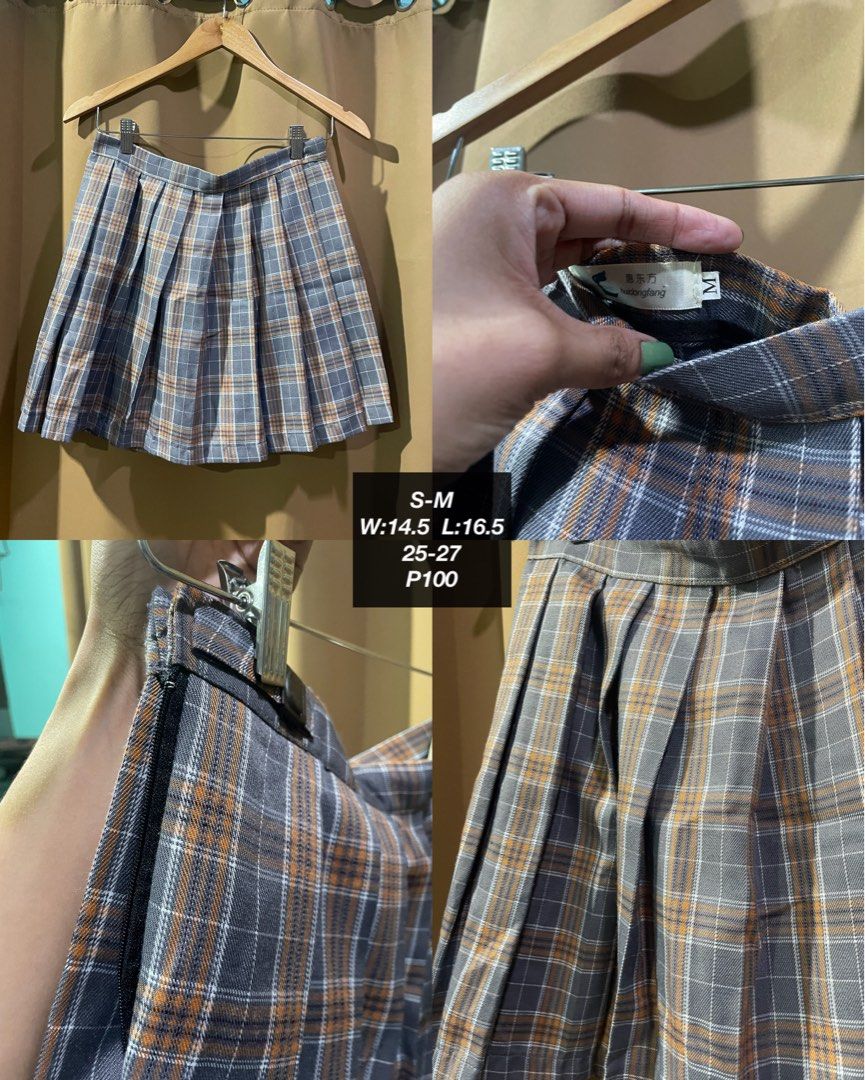 Plaid Pleated Mini Skirt (Category: Skirts) located in Quezon City. Submitted by smileclothingline (Listing ID 1467856001, Image 1). Description: can fit small to medium 🚚Courier: J&T/Lalamove/Gogoexpress 📍Shipping fee depends on your location 💸Mode of Payment: BPI/Gcash/Paymaya ‼️Payment first, only then will ship the item.