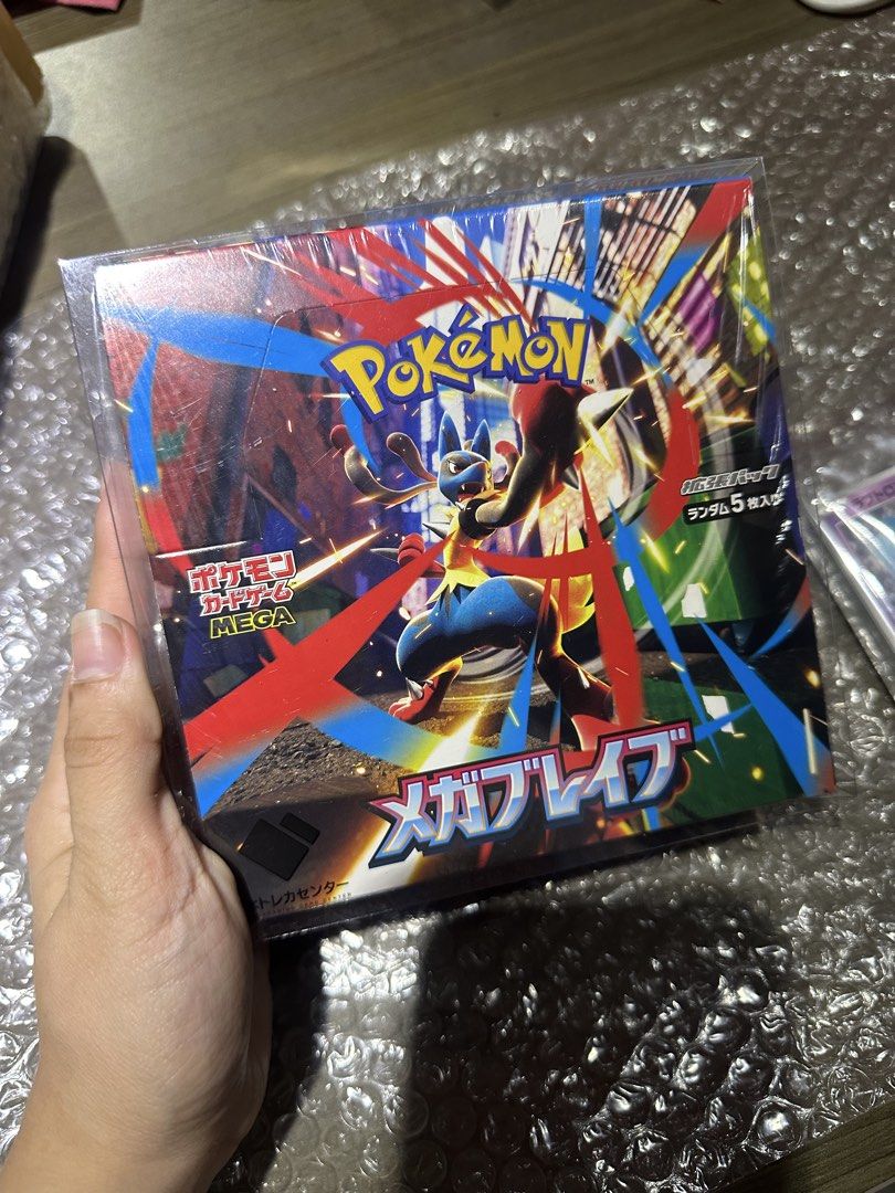 Pokemon Mega Brave Booster Box (Category: Card Boxes & Cases) located in Makati City. Submitted by hello.abi (Listing ID 1468058189, Image 1). Description: ONHAND Pokemon Mega Brave Booster Box 📦 Brand new ✨With Freebies 🇯🇵 Direct from Japan 📍 Taguig Shipping nationwide.