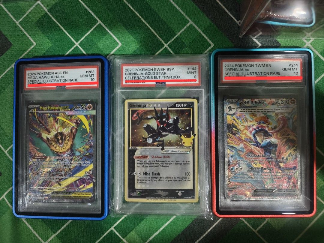 Pokemon Slabs and Sealed (Category: Graded Singles) located in Manila. Submitted by vastdeer-f20654 (Listing ID 1467114125, Image 1). Description: ALL SLABS SOLD AT COLLECTR PRICE. OTHER SINGLES ALSO AVAILABLE DISCOUNTABLE FOR MULTIPLE PURCHASE. JUST PM FOR COLLECTR LINK GRENINJA EX BOX 30TH ANNIV - 5000 PM for prices of other sealed. Tradable as well in my favor only VOUCH THREAD AVAILABLE. PASAY LOC..