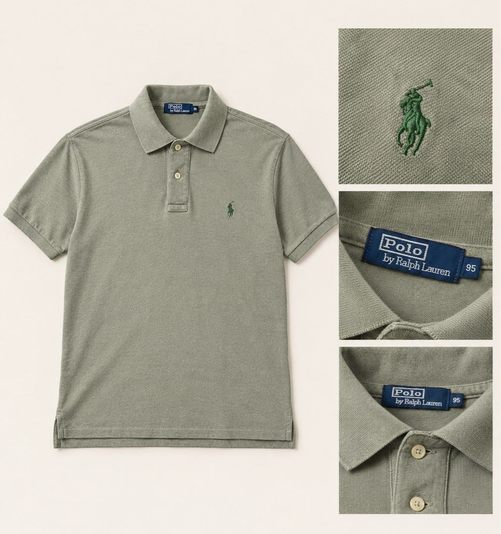 Polo by Ralph Lauren Dark Grey (Category: Tshirts & Polo Shirts ) located in Manila. Submitted by racks2band_thrift (Listing ID 1467987234, Image 1). Description: - Brand: Polo by Ralph Lauren - Color: Dark Gray - Size: 95 - Details: Classic two-button placket, light buttons, ribbed collar - Logo: Signature Dark Gray embroidered pony on chest - Fit: Short sleeves with side vents at the hem - Condition: Clean texture, excellent pre-loved condition
