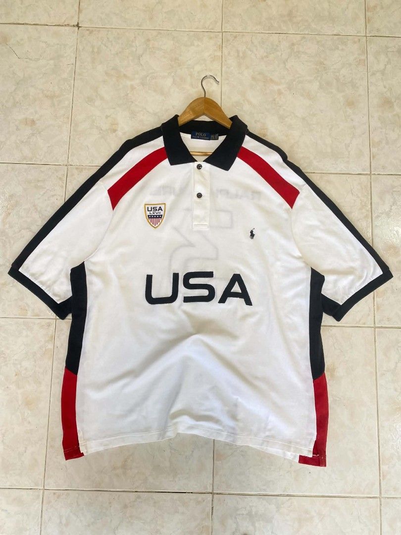 Polo Ralph Lauren 🇺🇸 (Category: Tshirts & Polo Shirts ) located in Naga. Submitted by jadeyy-thriftcuration724 (Listing ID 1467890478, Image 1). Description: Polo Ralph Lauren Country USA 🇺🇸 Long/Tall size (Mens) •Excellent Condition •Flat Dimensions: 25x32 •Issue: Last pic sunfade •Color rate: 9.5/10 •Size: 2XL on tag 🏷️Price + Shipping fee 📍Cebu 🇵🇭 📥 Message me directly if you're interested 🤝 Limit your expectations, the items are thr