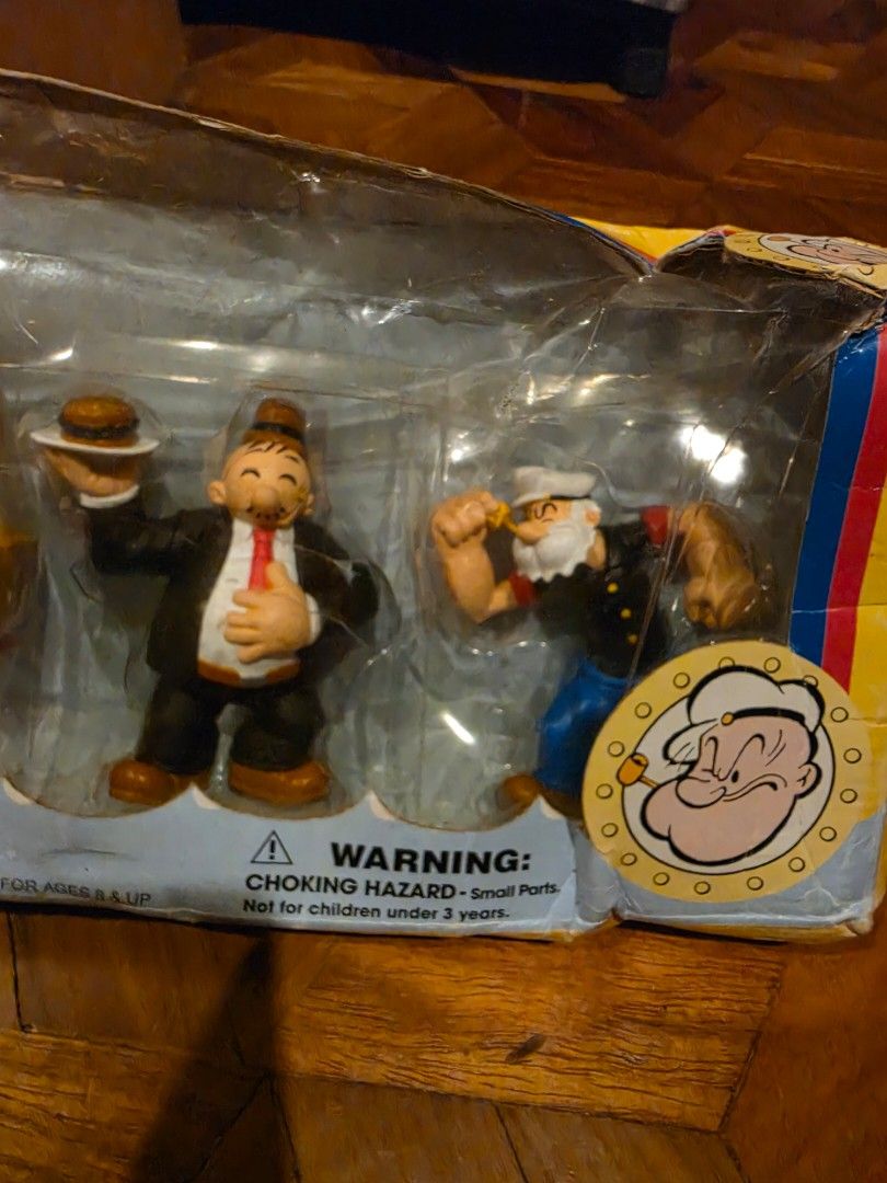 Popeye Figure set (Category: Action & Battle Toys) located in Baguio. Submitted by shellcollector (Listing ID 1467934625, Image 3). Description: Dark Horse Comics Popeye the Sailor Man PVC Seven Figure Set released around 2002 9000 Pesos Sealed, unopened ISSUE: damaged box Baguio shipping.
