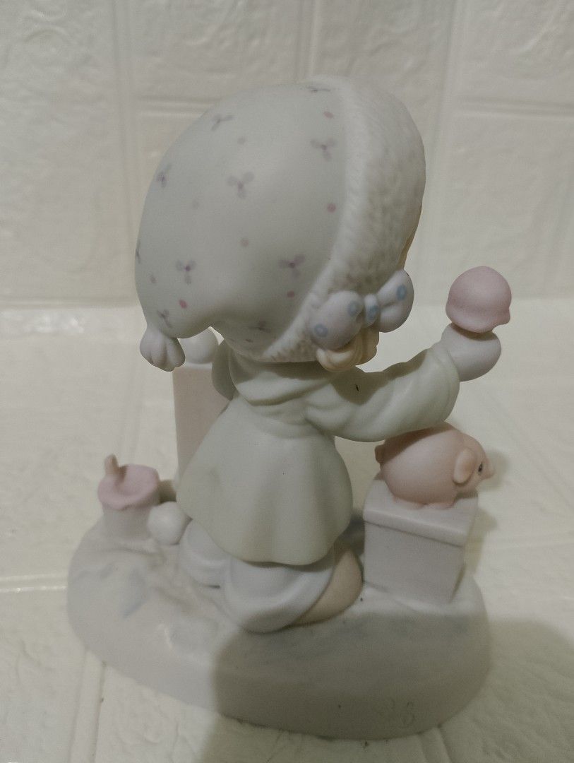 Precious Moments (Category: Figurines & Statues) located in Manila. Submitted by alygudio (Listing ID 1467849501, Image 3). Description: - Authentic Precious Moments porcelain figurine: Ice Cream Any Flavor - Charming details include a winter-hatted kid with an ice cream cone, sign, piggy bank, and paint bucket - Soft pastel color palette featuring lovely blue, pink, and white accents - Condition: Clean, well-maintained display piece - Packaging: