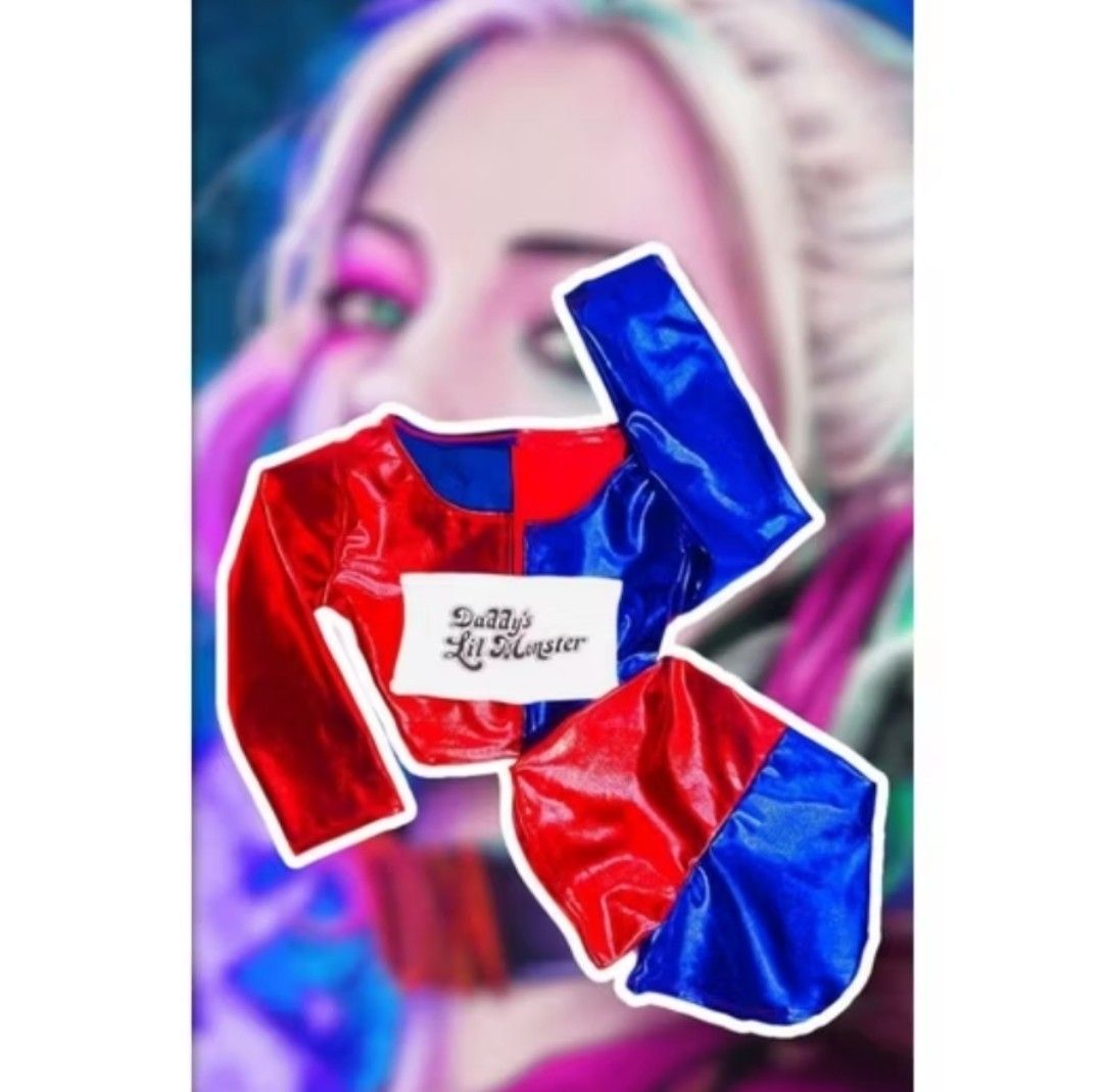 Preloved Harley Quinn Costume (Category: Babies & Kids Fashion) located in Rizal. Submitted by collectionsbycia2.0 (Listing ID 1467867301, Image 2). Description: Panloob n white not available Pls see picture Condition Faded.