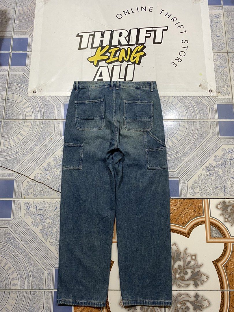 PSO Brand Baggy Carpenter Pants (Category: Jeans) located in Rosario. Submitted by thrift_king_ali (Listing ID 1467849621, Image 1). Description: PSO Brand Carpenter Dimes: W-36 L-42 Leg opening: 9 inches thigh: 13.5 inches no issue excellent condition 550+sf.