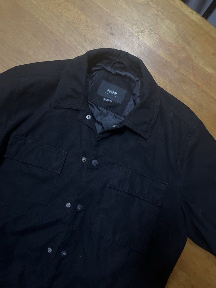 Pull & Bear Leather Jacket (Category: Coats, Jackets and Outerwear) located in Kuala Lumpur. Submitted by minmorales_ (Listing ID 1467990055, Image 1). Description: - Material: thin Suede - Outerwear - suitable for cold weather - Negotiable and PM for more pictures or meet up.
