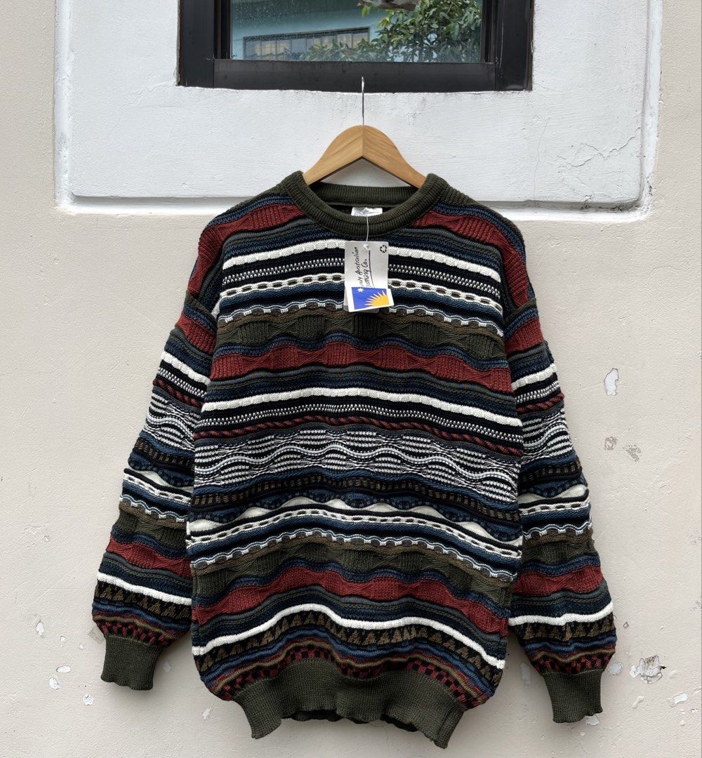 PURELY AUSTRALIA CO. COOGI- INSPI STYLE (Category: Coats, Jackets and Outerwear) located in Baguio. Submitted by closetgc.clothingshop (Listing ID 1467861089, Image 1). Description: Coogi-inspired style Same material used a mga vintage coogi Best fit large .