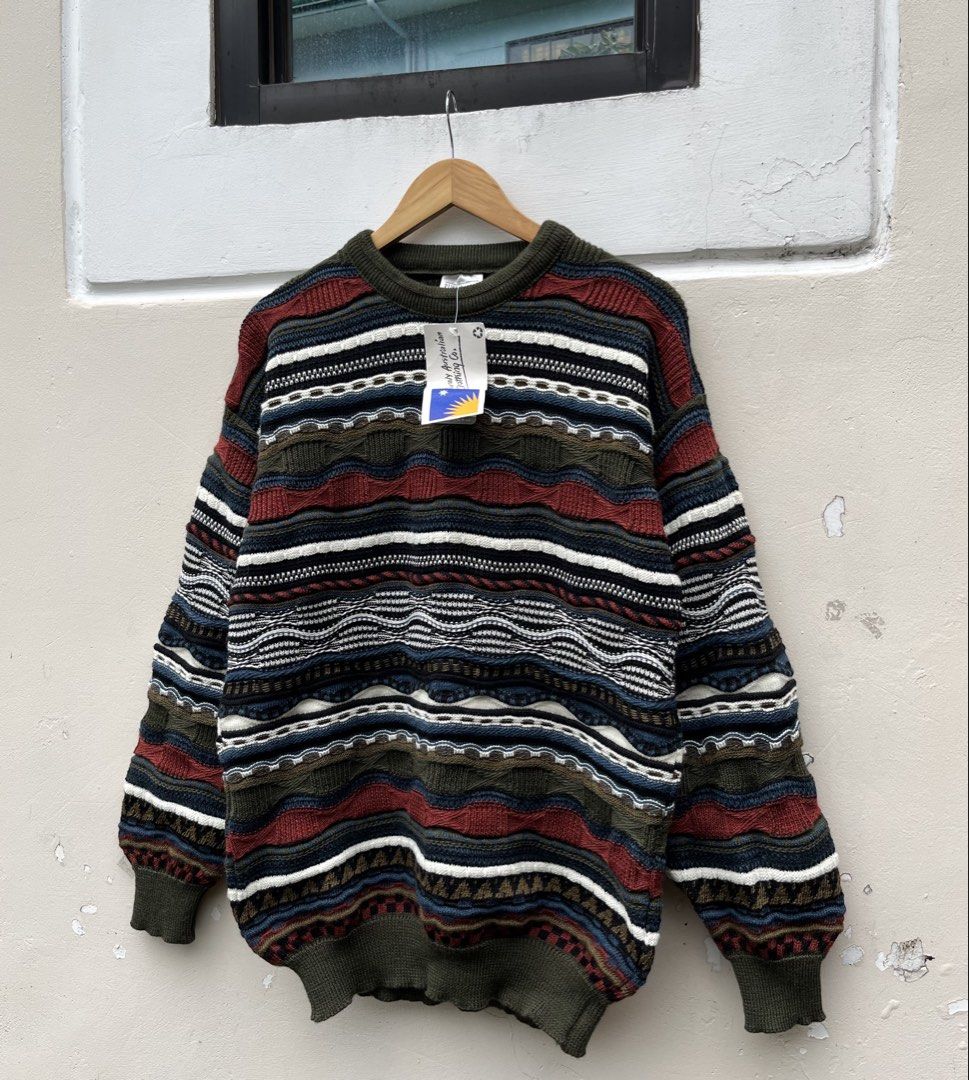 PURELY AUSTRALIA CO. COOGI- INSPI STYLE (Category: Coats, Jackets and Outerwear) located in Baguio. Submitted by closetgc.clothingshop (Listing ID 1467861089, Image 3). Description: Coogi-inspired style Same material used a mga vintage coogi Best fit large .
