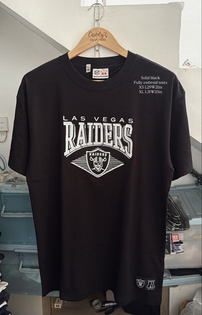 RAIDERS Embroid (Category: Tshirts & Polo Shirts ) located in Cavite. Submitted by handpickedshirts (Listing ID 1467965818, Image 1). Description: New, with hang tags Full embroid details XS and XL No backprint.